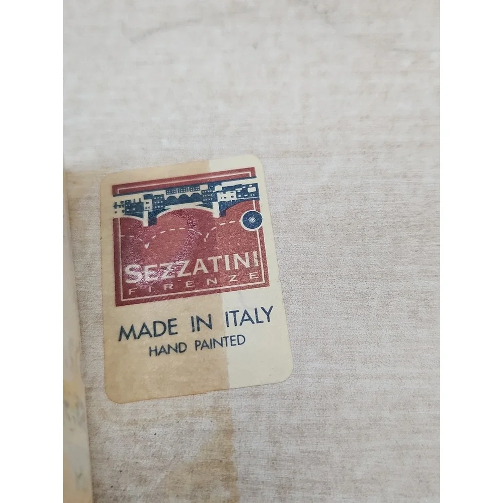 2‎ VTG Sezzatini Firenze Italian Florentine Gold Wood Magnolia Trinket Trays 7